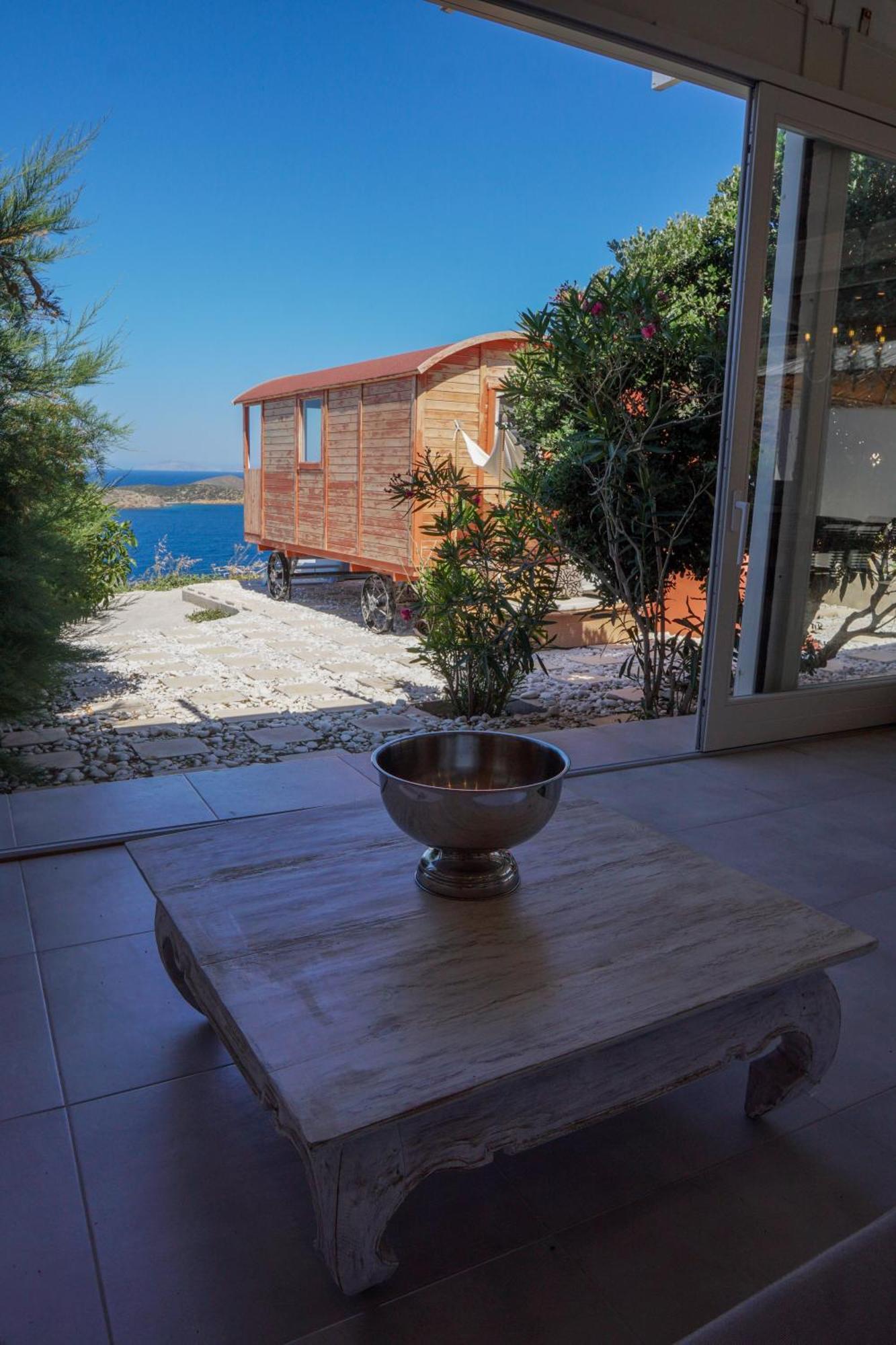 Villa Zen Dans Le Bleu Ermoupoli Exteriör bild