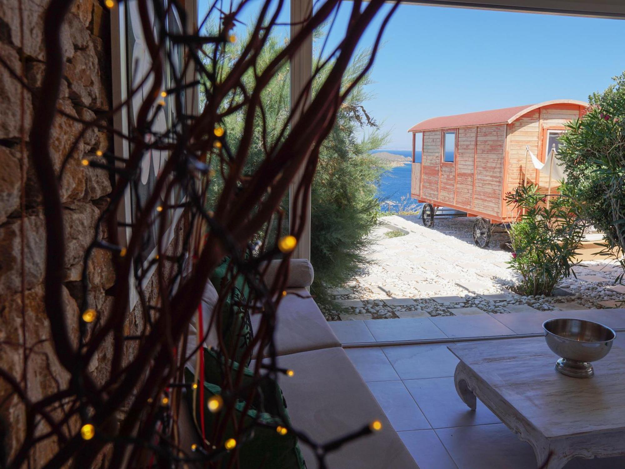 Villa Zen Dans Le Bleu Ermoupoli Exteriör bild
