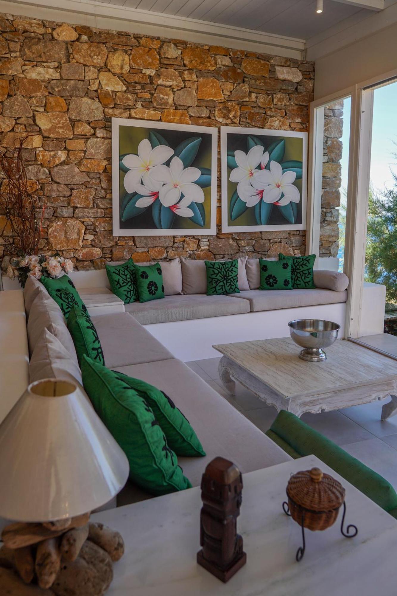 Villa Zen Dans Le Bleu Ermoupoli Exteriör bild