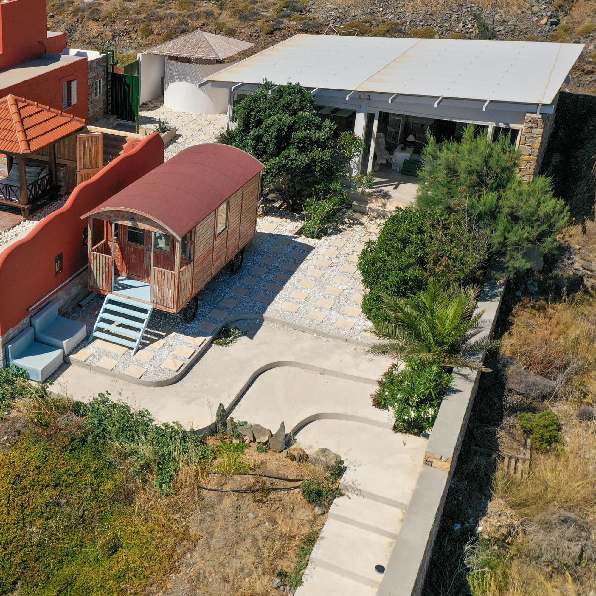 Villa Zen Dans Le Bleu Ermoupoli Exteriör bild